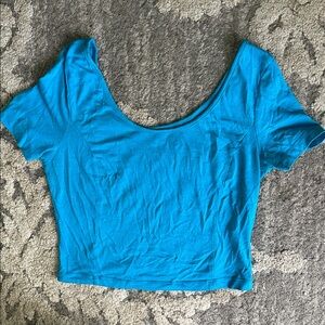 Decree Vibrant Blue Crop Top